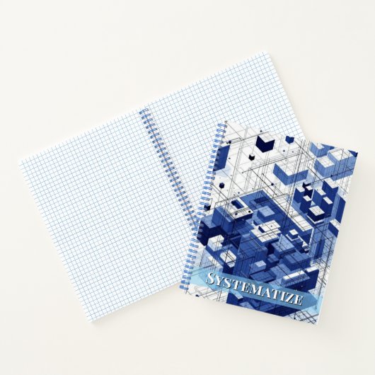 Blueprint Grid System | Modern Structured Notitieboek (Binnen)