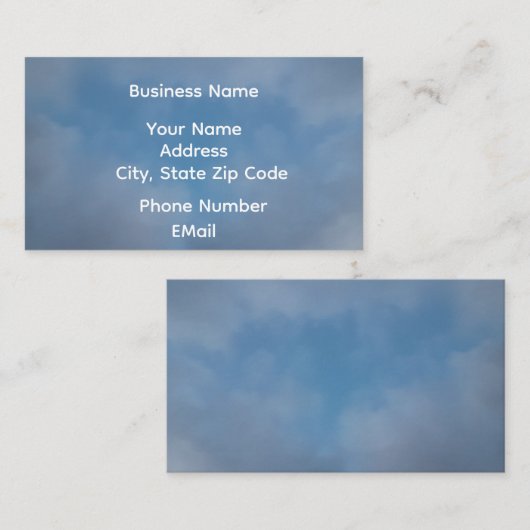 Bluer than Blue Visitekaartje (Voorkant / Achterkant)