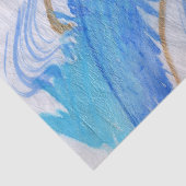 Blues 016 Abstract Waterverf gekleurd weefselpapie Tissuepapier (Detail)