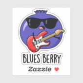 Blues Berry Grappige Fruit Pun Sticker (Vel)