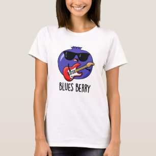 Blues Berry Grappige Fruit Pun T-shirt