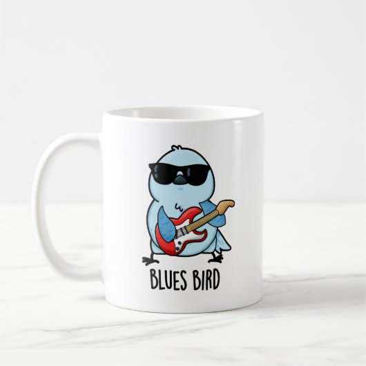 Blues Bird Funny Bluebird Pun Koffiemok (Links)