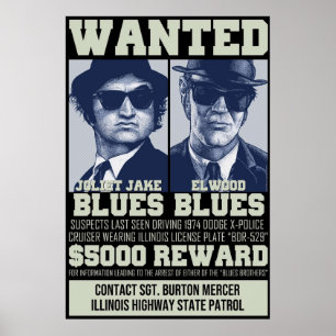 Blues Brothers Gezochte Poster