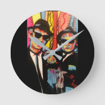 Blues Brothers Retro Pop Art Wandklok