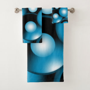 Blues Cercle Concentré Orbital Art Abstrait