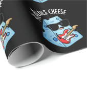 Blues Cheese Funny Food Pun Dark BG Cadeaupapier (Rol Hoek)