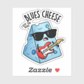 Blues Cheese Funny Food Pun Sticker (Vel)