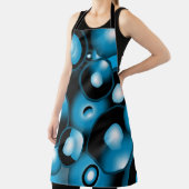 Blues Concentrische cirkel orbitaal Abstracte kuns Schort (Insitu)