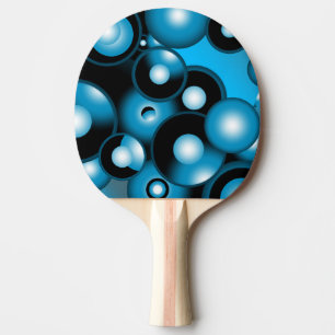 Blues Concentrische cirkel orbitaal Abstracte kuns Tafeltennisbatje