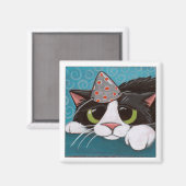 Blues d'anniversaire - Magnet de chat (Recto/Verso)