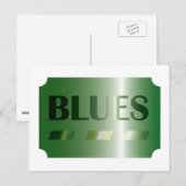 BLUES de carte postale (vert) (Devant / Derrière)