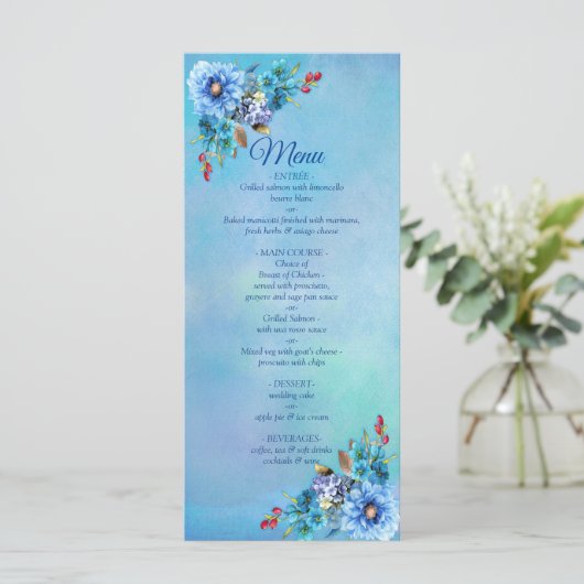 Blues de Cornflower dans le menu Aquarelle (Debout devant)