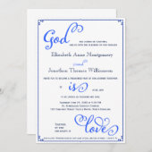 Blues d'hiver Dieu est Faire-part de mariage d'amo (Devant / Derrière)