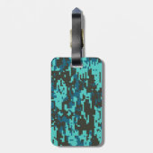 Blues Digital Camo Pattern Bagagelabel (Achterkant verticaal)