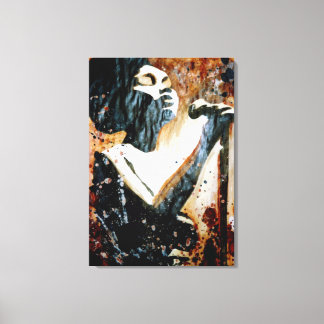 Blues en Brown sur toile étirée