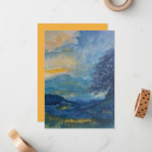 Blues \Flat Note Kaart gebergte Notitiekaartje (Voorkant / Achterkant in situ)