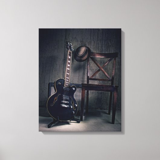 Blues Guitar Canvas Afdruk (Voorkant)