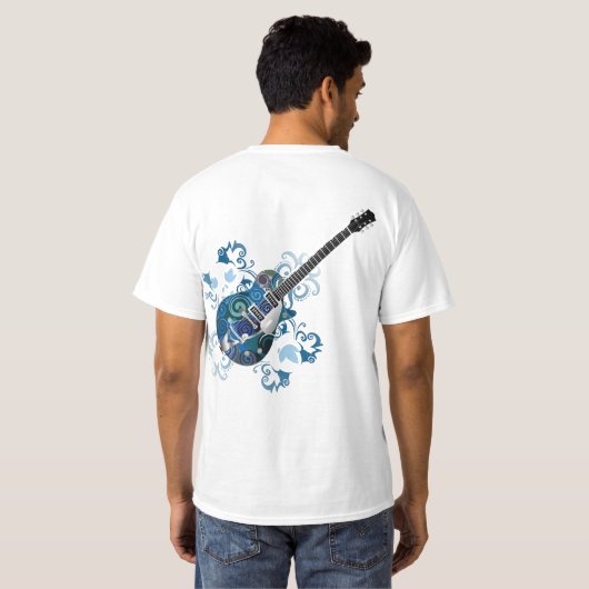 blues guitar man t-shirt (Achterkant volledig)