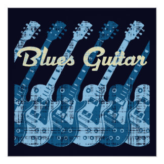 Blues Guitar Perfect Poster
