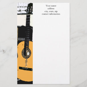 Blues Guitar Stationery Briefpapier