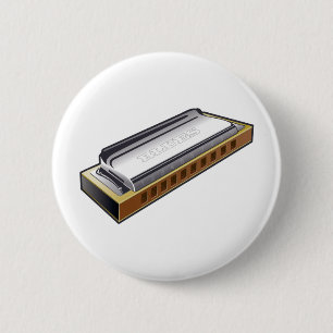 Blues Harmonica - Button