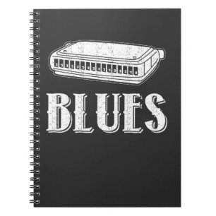 Blues Harmonica Gift - Retro Graphic Notitieboek