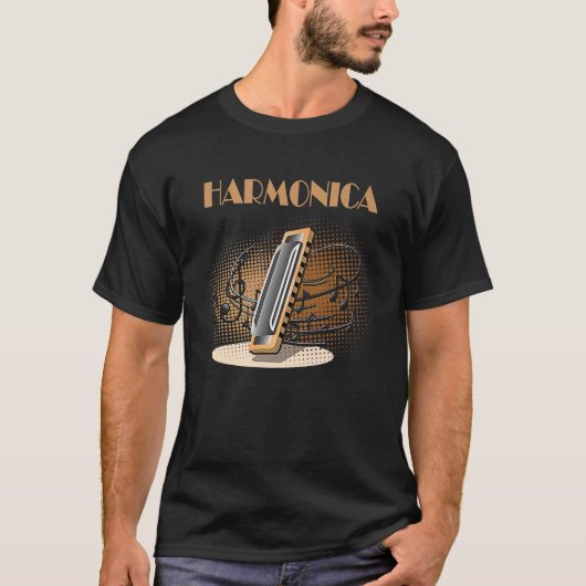 Blues Harmonica mondharmonicist 1 T-shirt (Voorkant)