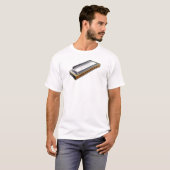 Blues Harmonica - T-shirt licht (Voorkant volledig)