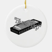 Blues Harp kerstversiering Keramisch Ornament (Achterkant)