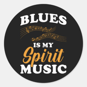 Blues is mijn spirituele muziek ronde sticker
