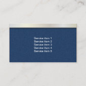 Blues-jean et carte de visite argenté de ceinture (Dos)