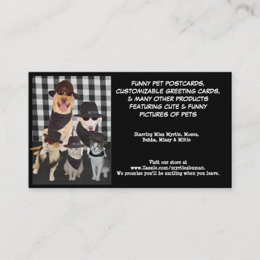 Blues Labs & Cool Cats van Myrtie Visitekaartje (Voorkant)