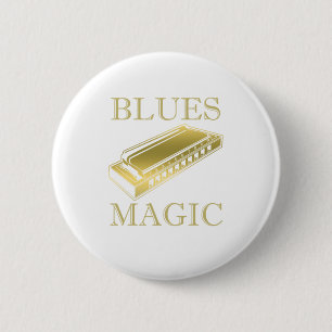 Blues Magic Instrument Harmonica Music Sound Gift Ronde Button 5,7 Cm