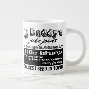 Blues Muziek Koffiemok Vintage Reclame Extra Grote Mok