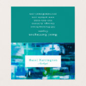 Blues personnalisables Abstrait plié Carte de visi (Extérieur déplié)