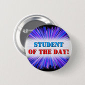 Blues & Purples Line Burst Pattern Ronde Button 5,7 Cm (Voorkant /achterkant)