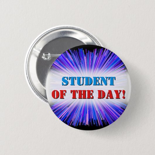 Blues & Purples Line Burst Pattern Ronde Button 5,7 Cm (Voorkant /achterkant)