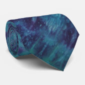 Blues & Purples Tie Dye Necktie Stropdas (Opgerold)