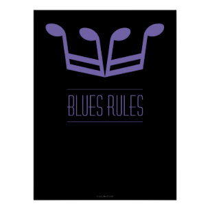 Blues Rules Glanzend Poster Perfect Poster