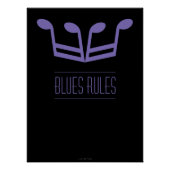 Blues Rules Glossy Poster (Devant)