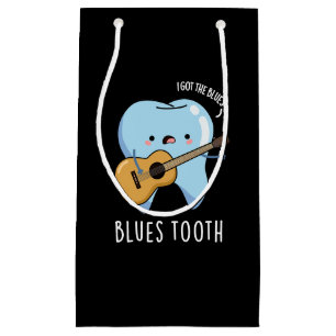 Blues Tooth Funny Dental Music Pun Dark BG Klein Cadeauzakje