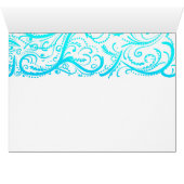 Blues Winter Flourishes Table Number Card (Binenzijde Horizontaal (Onderkant))