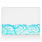 Blues Winter Flourishes Table Number Card (Binnen Horizontaal (Boven))