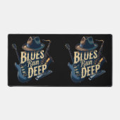 Bluesmuziek retro esthetische  jazz bureaumat (Voorkant)