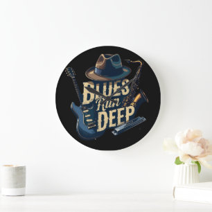 Bluesmuziek retro esthetische  jazz grote klok