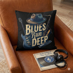 Bluesmuziek retro esthetische jazz kussen