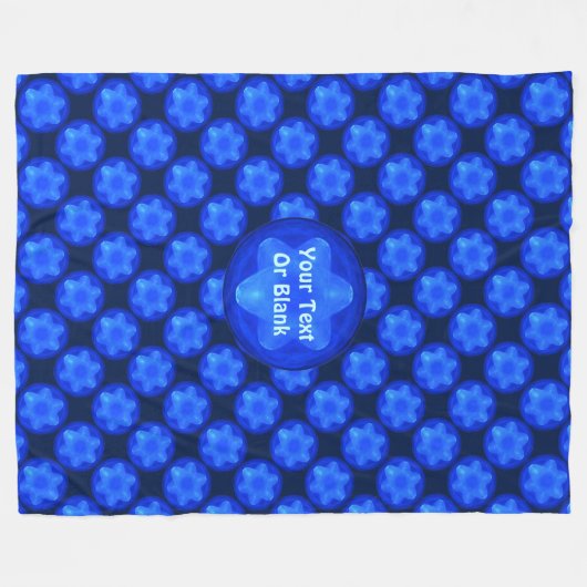 Bluestar Fractal Fleece Deken (Voorkant (Horizontaal))