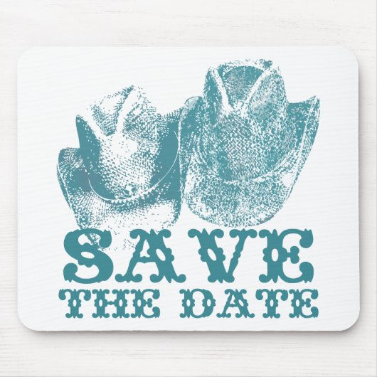 Bluestone Blauwgroen Western paard Ranch Boerderij Muismat (Voorkant)