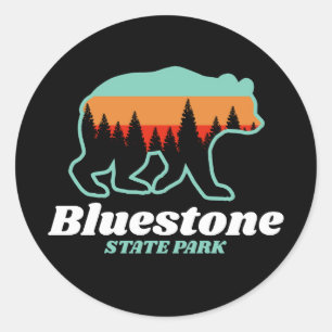 Bluestone State Park West Virginia Beer Retro Ronde Sticker