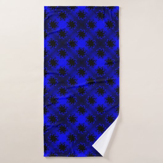 Bluesy Blue Gradient Star Bow Badhanddoek (Badhanddoek)